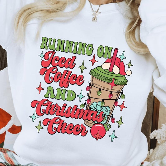 Running On Iced Coffee and Christmas Cheer Unisex Gildan Sweatshirt
