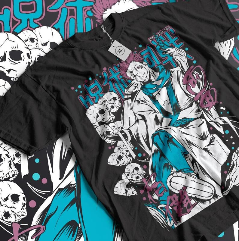 Ryomen Sukuna Jujutsu Kaisen Fushiguro Toji T-Shirt S-4XL Anime Horror Short Sleeve