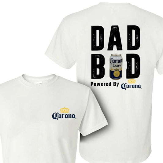 [SALE UP TO 45%] Retro DAD BOD Corona Beer T-shirt, DAD BOD Powered By Corona Shirt, Father's Day Gifts, Mother's Day Gifts Shirt Cotton Menswear