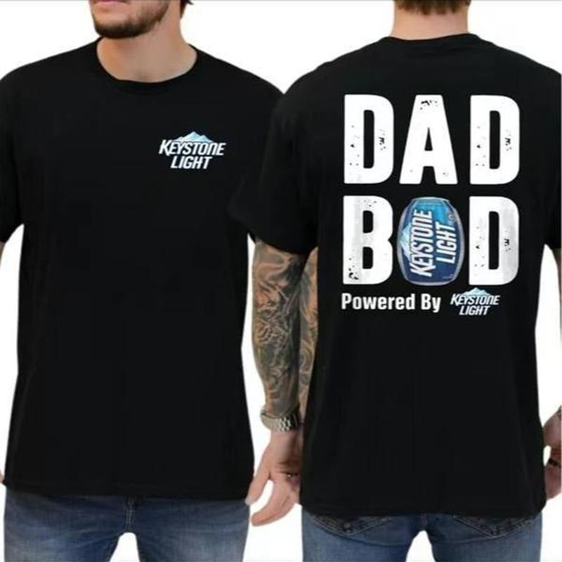 [SALE UP TO 45%] Retro Keystone Light DAD BOD T-shirt, Keystone Beer Father's Day Gifts, Mother's Day Gifts Shirt Cotton Menswear