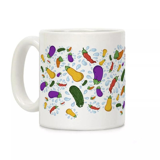 [SALE UP TO 50%] Penis Produce Pattern Coffee Mug 11oz-15oz, Funny Coffee Mug, Printed in the USA, Handy for Coffee and Tea - Reusable