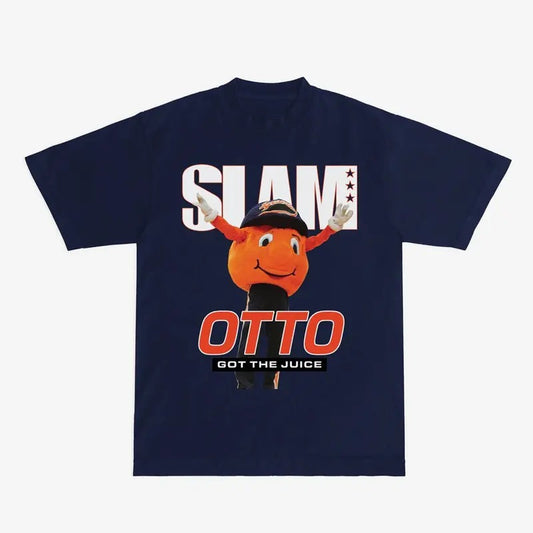 SLAM Syracuse Mascot Cover Tee Classic Cotton Short Sleeve Crew Neck Graphic T-Shirt