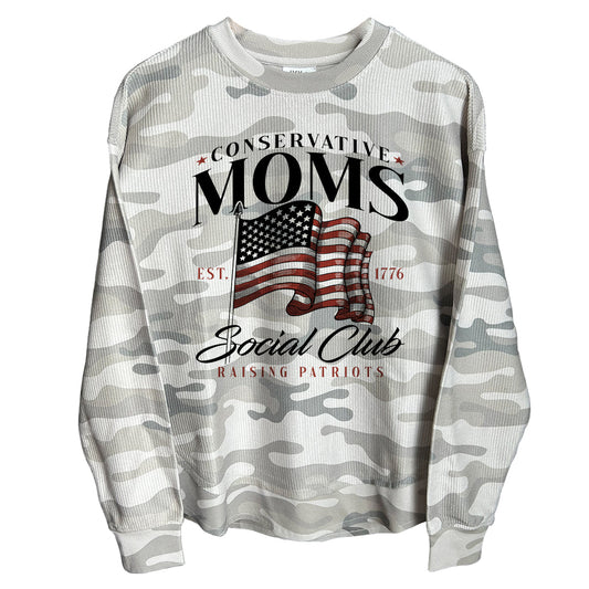 Conservative Moms Social Club (Front) Corded Poncho