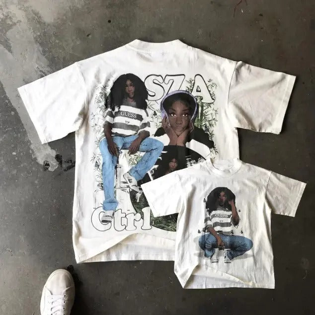 SZA Ctrl Print Short Sleeve T-Shirt, Vintage SZA Graphic Tee, Music Rap Tee, Hip Hop, R&B, Y2k, Unisex T-Shirt, Gift For Men Women Menswear Top Streetwear