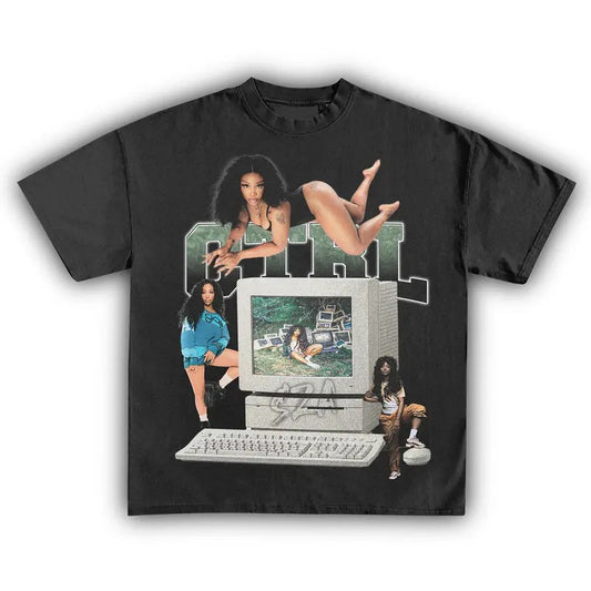 SZA Ctrl Vintage T-Shirt Rapper Graphic Tee Rap Hip Hop Y2k Merch Men Women Fans Menswear Top