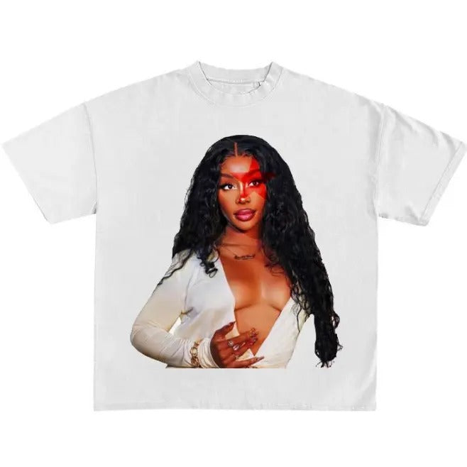 SZA Red Star Tee, Gift Shirt Classic Cotton