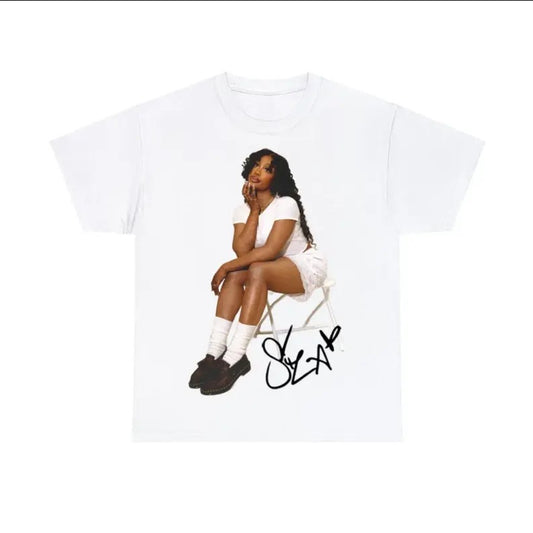 SZAA Iconic Hip Hop Graphic Tee Cotton Fabric