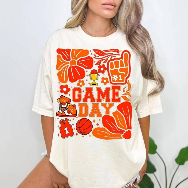 [Sale To 45% Off] Retro Basketball T-Shirt, Basketball Mama Shirt, Coquette Bow Basketball T-Shirt, Game Day Shirt, Gift for Moms Gift Ideas