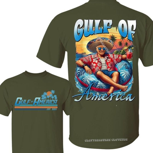[Sale Up To 40%] Trump Gulf Of Usa America Retro Unisex Tshirt Gulf Of America Est 2025 Gulf Of Usa Beach Lover Gift Summer Vacation Outfit