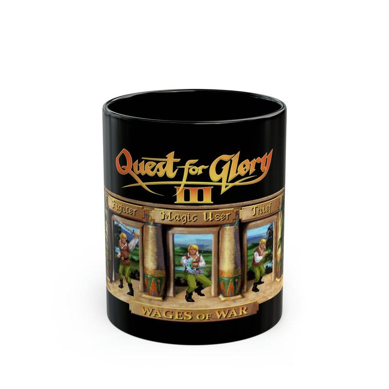 [Sale Up To 50%] Quest for Glory 3 Hero Mug, Retro Gamer Coffee Cup, 11oz