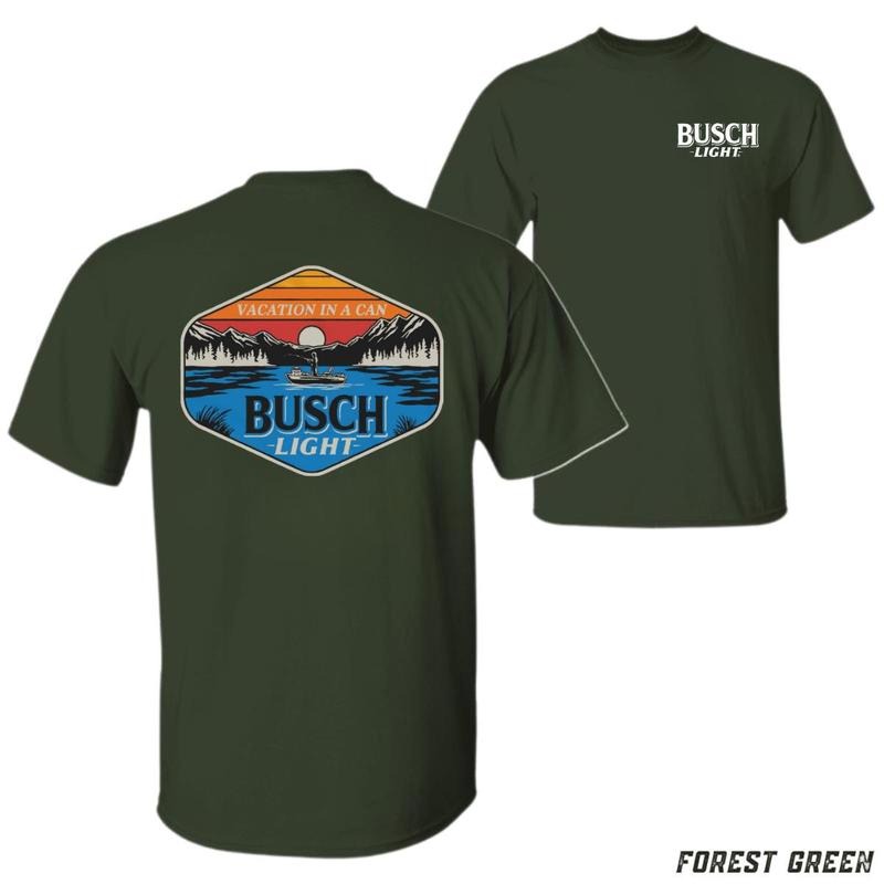 Sale Up To 50% Busch Light T-shirt Vacation In A Can Design With Scenic Landscape Perfect Tee For Beer Lovers And Outdoor Enthusiasts Tiktok Shop Store