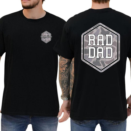 [Sale Up To 60%] Classic Camo Rad Dad Shirt 2-sided Hunting Shirt For Dad Camouflage Tops Hunting Daddy Gifts Father's Day Gift For Husband Menswear