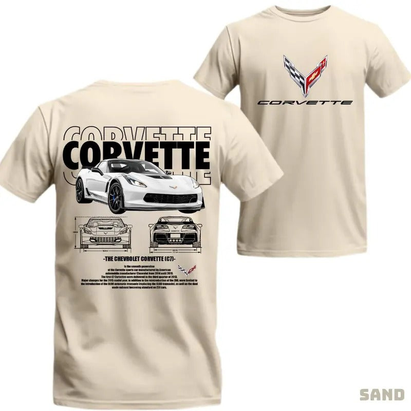 [Sale Up To 60%] The Chevrolet Corvette C7t-shirt Hoodie Sweatshirt Sports Car Lover Shirt Tropical Casual Bestie Man Tops Menswear