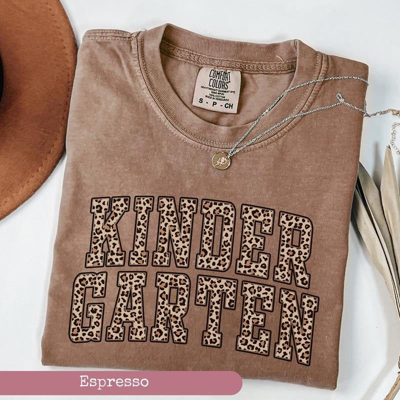 [Sale up to 30%] Comfort Colors, Kindergarten Teacher Shirt, Kindergarten Shirt, Elementary School, Teacher Team, Teaching Tee, First Day Of Kindergarten, Fabric Top