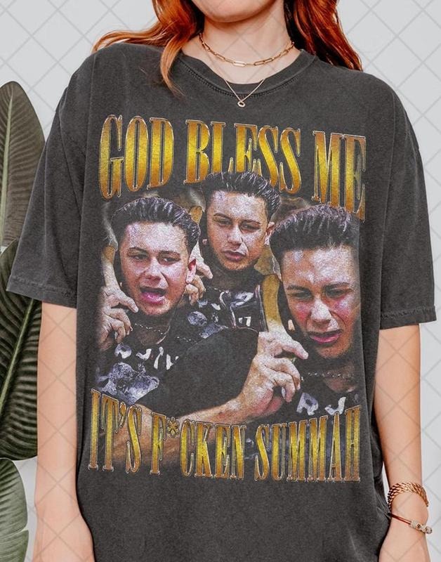[Sale up to 30%] Retro 90's Comfort Colors God Bless Me It's F*Cken Summah T-Shirt, Summer Party Fan Bootleg Tee T-Shirt, Gift For Women and Man