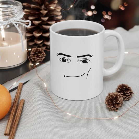 [Sale up to 50%] Roblox Man Face Mug, Funny Mug