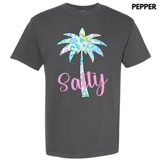 Salty Palm Tree Comfort Colors T-Shirt 'NLB'