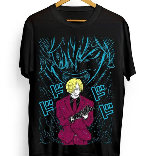 Sanji T-Shirt One Piece Manga Strip Anime Pirate Roronoa Zoro Shirt Tee ALL SIZE