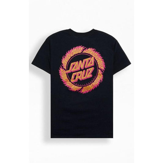 Santa Cruz Men's Flame Ringed Dot T-Shirt - Multicolor