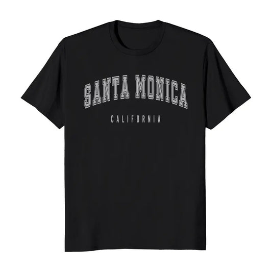 Santa Monica California Classic Short Sleeve Men's T-Shirt Casual Cotton