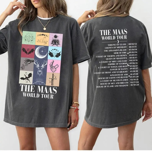 Sarah J. MAas Er Tour Shirt, The MAas Tour, Acotar Shirt, Crescent City Merch, Throne Of Glass Merch File, SJM Fan Apparel