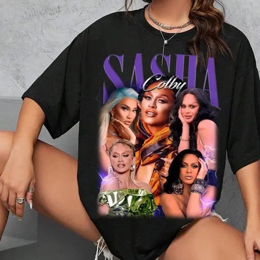 Sasha Colby Retro Shirt, Sasha Colby 90's Vintage Homage Shirt, Drag Queen Reality Show Oversized Top Womenswear Original