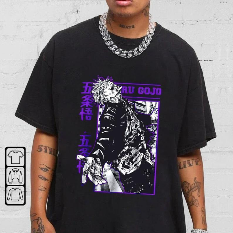 Satoru Gojo Jujutsu Kaisen Anime T-Shirt Menswear Top