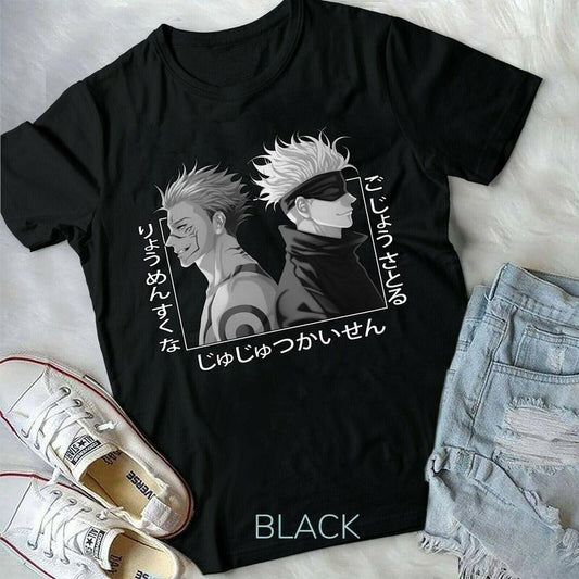 Satoru Gojo Vs Sukuna Yuji Itadori Jujutsu Kaisen Manga Anime new Unisex T-Shirt S-4XL