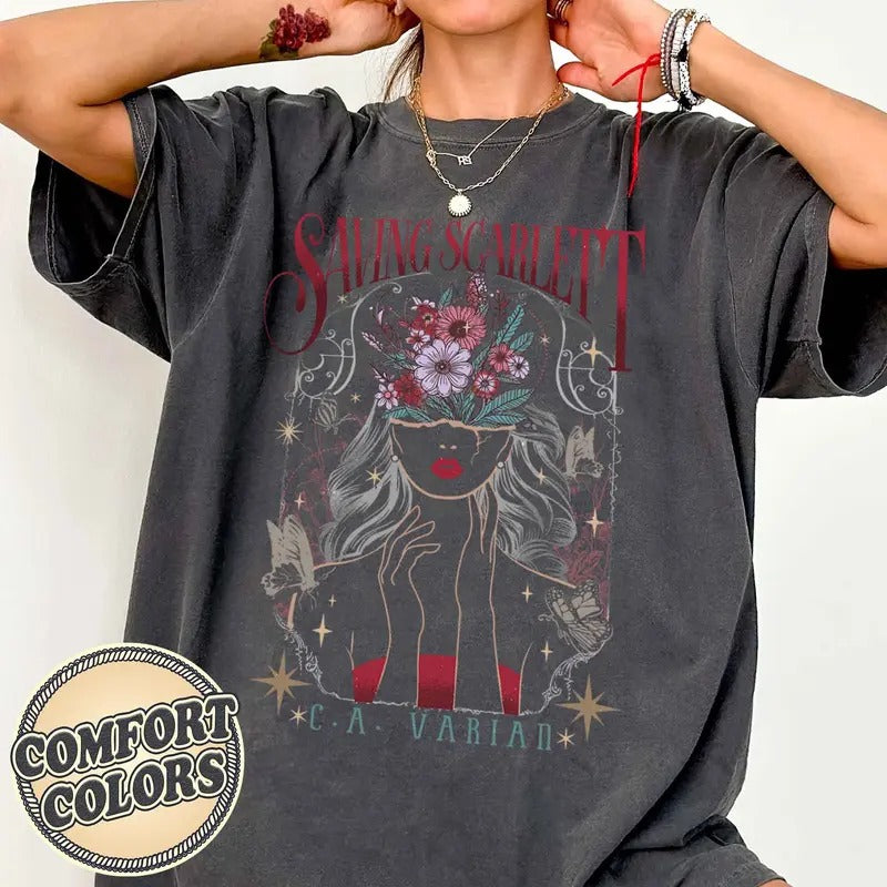 Saving Scarlett Comfort Colors Shirt, Bookish Comfort Colors Romance Book Girlie Book Lover, Romance Reader Book Club T-shirt, Bookish Shirt