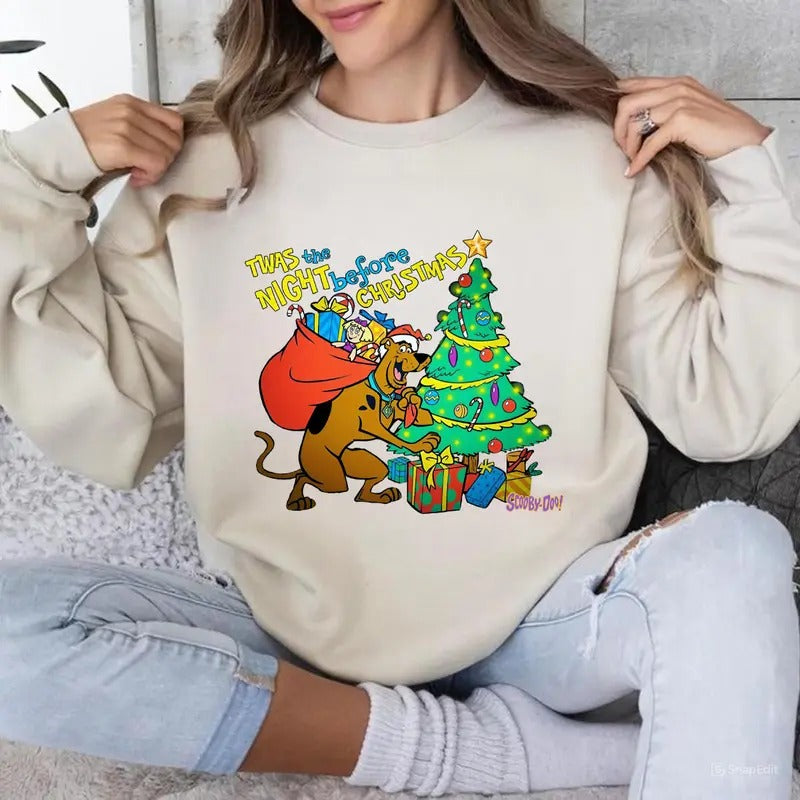 Scooby Doo Christmas Sweatshirt, Scooby Doo Sweatshirt, Retro Halloween Sweatshirt, Christmas Sweatshirt,90s movie Scooby Doo Sweatshirt, Gift For Men, Gift For Women