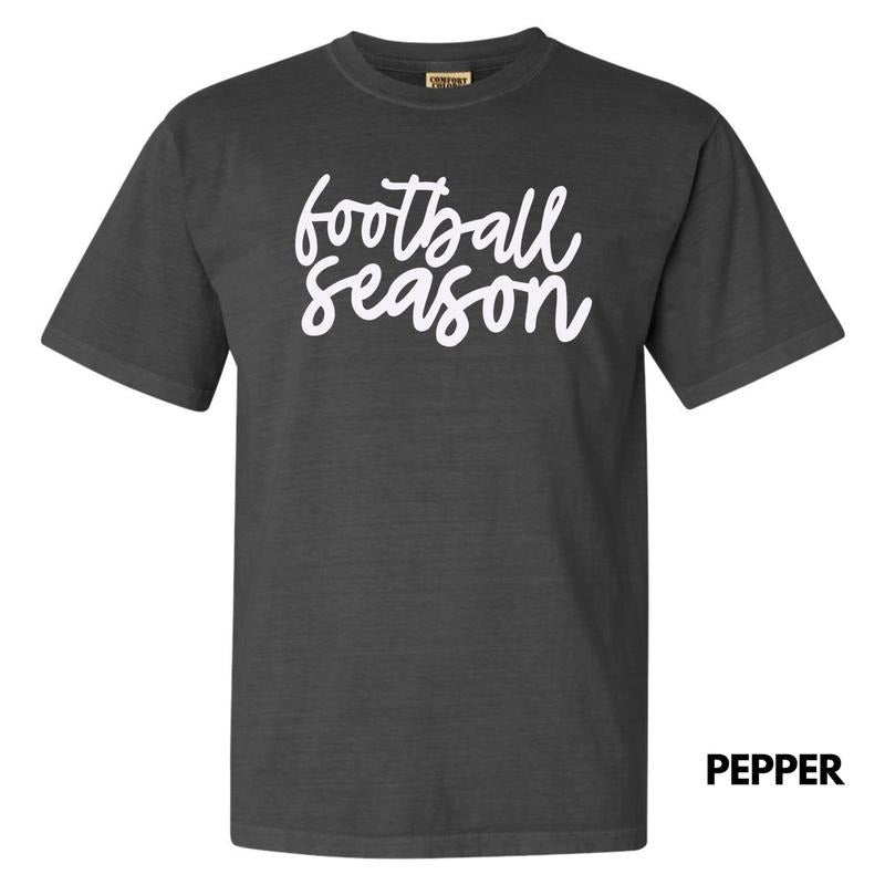 Script Football Season Comfort Colors T-Shirt 'NLB'
