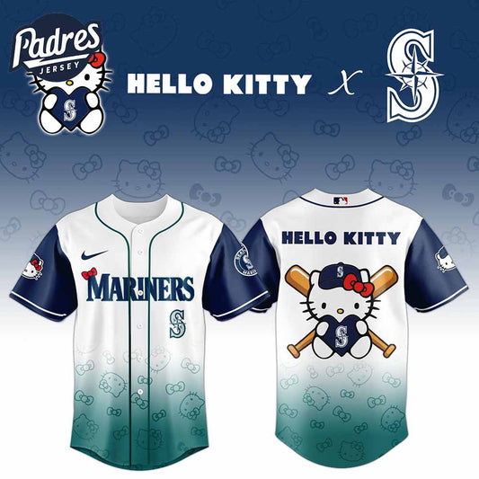 Seattle Mariners MLB x Hello Kitty Night Baseball Jersey Special - Padres Jersey Oasis: Elevate Your Baseball Style Game