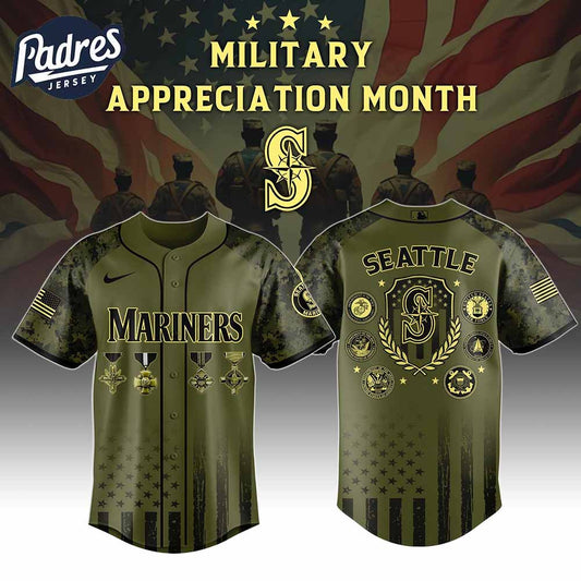 Seattle Mariners MLB x Military Appreciation Month Baseball Jersey - Padres Jersey Oasis: Elevate Your Baseball Style Game