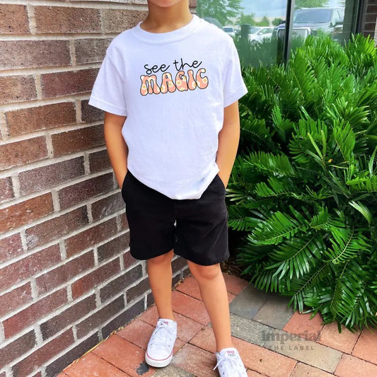 See the Magic Youth Sweatshirt and Kid's Comfort Colors T-Shirt, Whimsical Kids Crewneck, Positive Message Apparel, Youth Sweatshirt