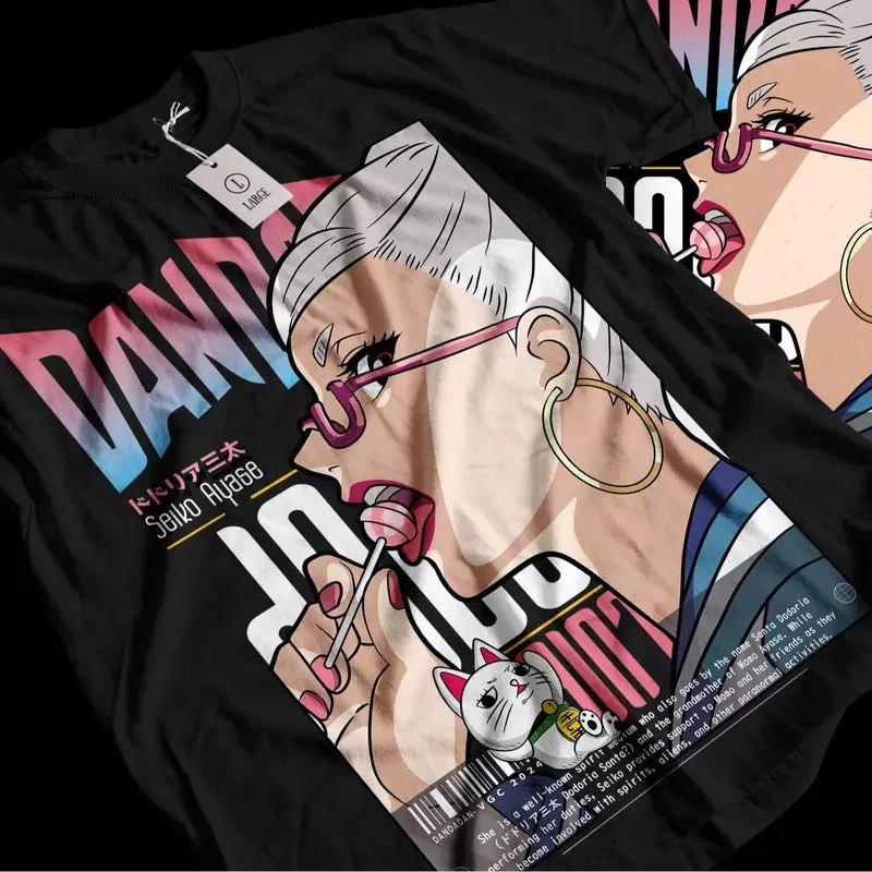 Seiko Ayase T-shirt Dandadan Cosplay Momo Anime Gift Shirt All Size Top Tee