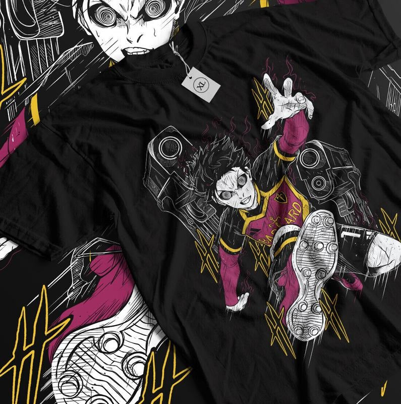 Seishiro Nagi T-Shirt S-4XL Blue Lock Isagi Yoichi Anime Manga Rin Itoshi Soft Tee