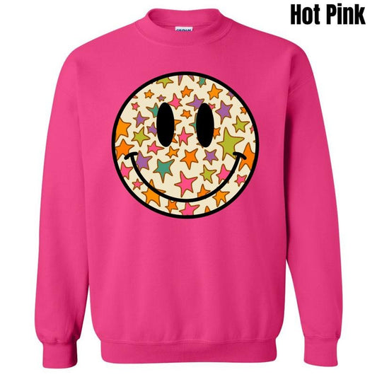 Sepia Stars Happy Face Sweatshirt 'NLB'