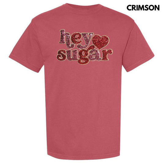 Sequin Hey Sugar Patch Comfort Colors T-Shirt