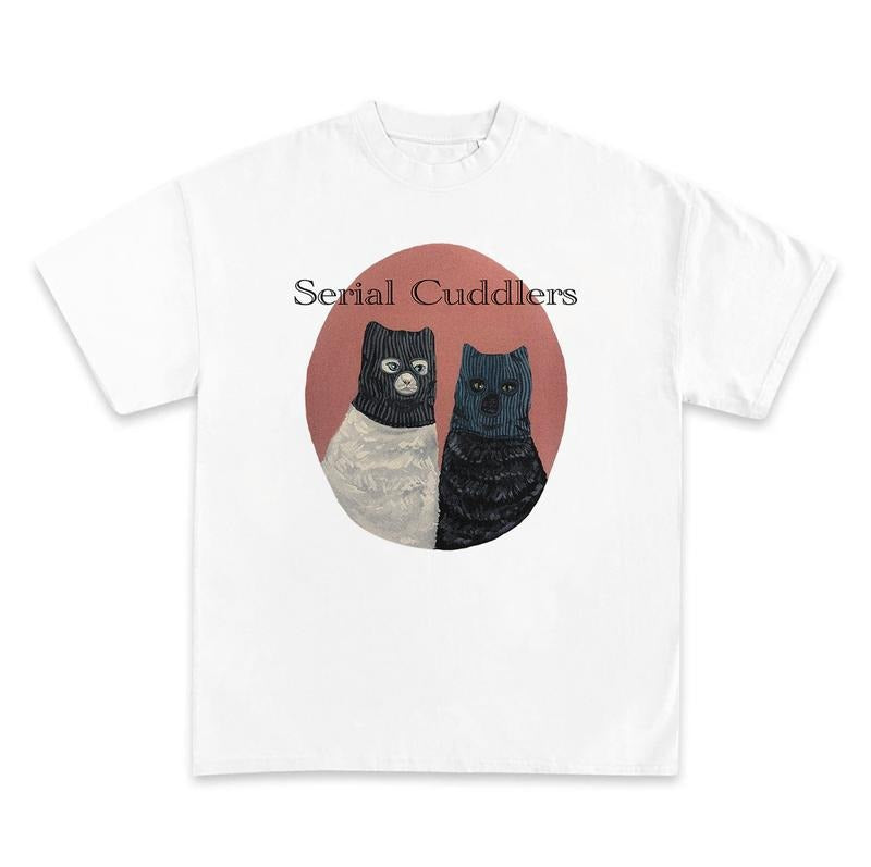 Serial Cuddlers shirt, Cat Lovers, Funny Cat Tee, Cat Gifts, Funny Meme Vintage Graphic Shirt