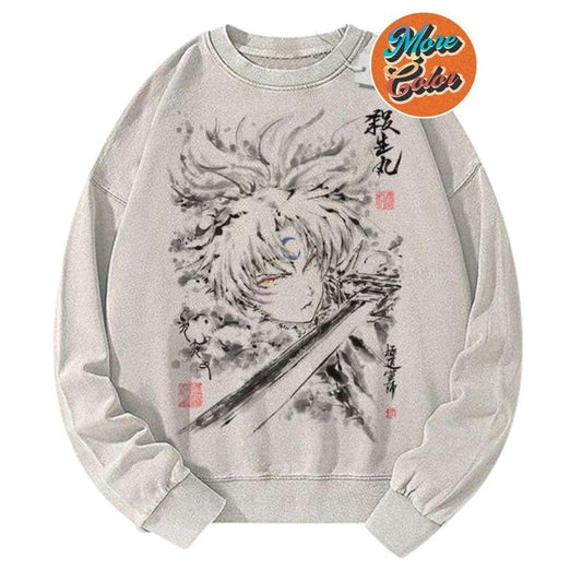 Sesshomaru Inuyasha Anime Vintage Shirts, Cotton Unisex Sweatshirt, Crew Neck, Size S- 3XL, Menswear Top, Womenswear Top Underwear Streetwear