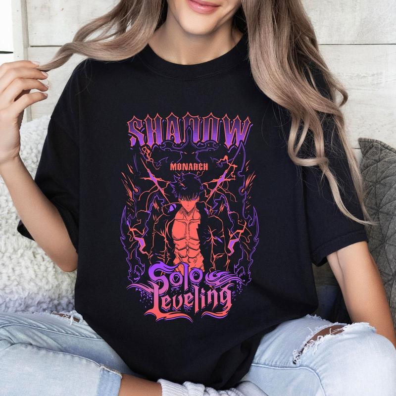 Shadow Solo Leveling Tshirt Crewneck Hoodie Comfort Cotton