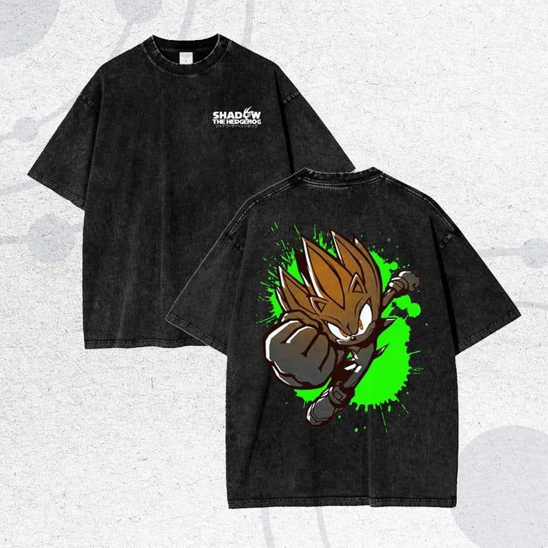 Shadow the Hedgehog Anime T-Shirt - Oversize Tee, The Hedgehog, Shadow the Hedgehog, Perfect Gift for Him style 03