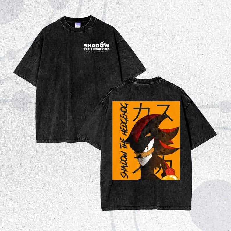 Shadow the Hedgehog Anime T-Shirt - Oversize Tee, The Hedgehog, Shadow the Hedgehog, Perfect Gift for Him