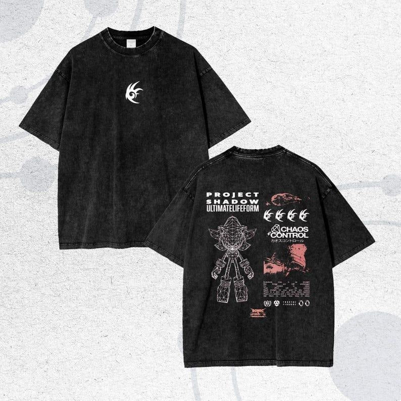 Shadow the Hedgehog Anime T-Shirt - Oversize Tee, The Hedgehog, Shadow the Hedgehog, Perfect Gift for Himstyle{n002}27