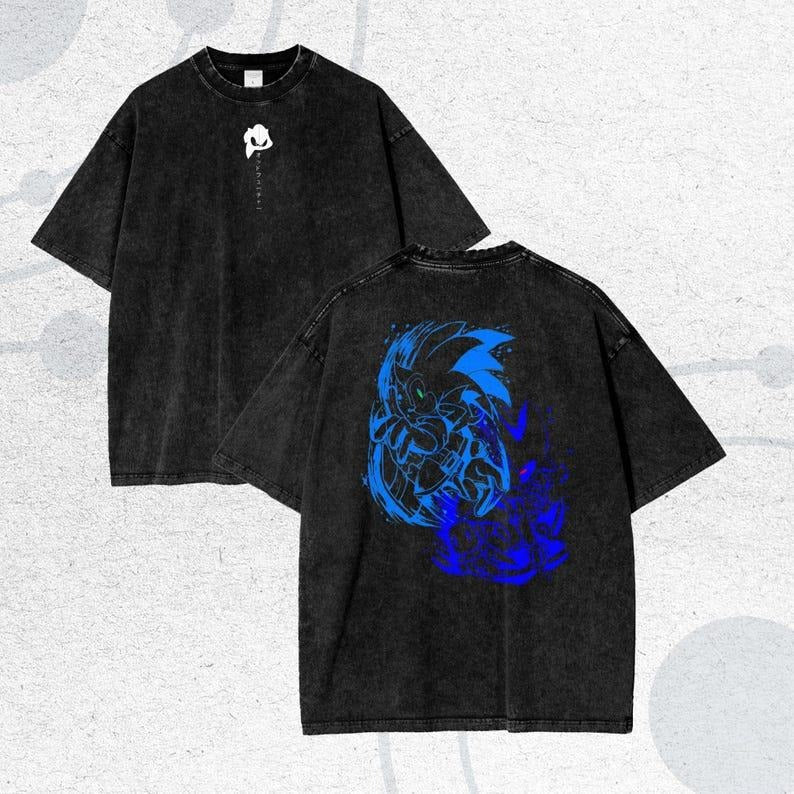 Shadow the Hedgehog Anime T-Shirt - Oversize Tee, The Hedgehog, Shadow the Hedgehog, Perfect Gift for Himstyle{n002}29