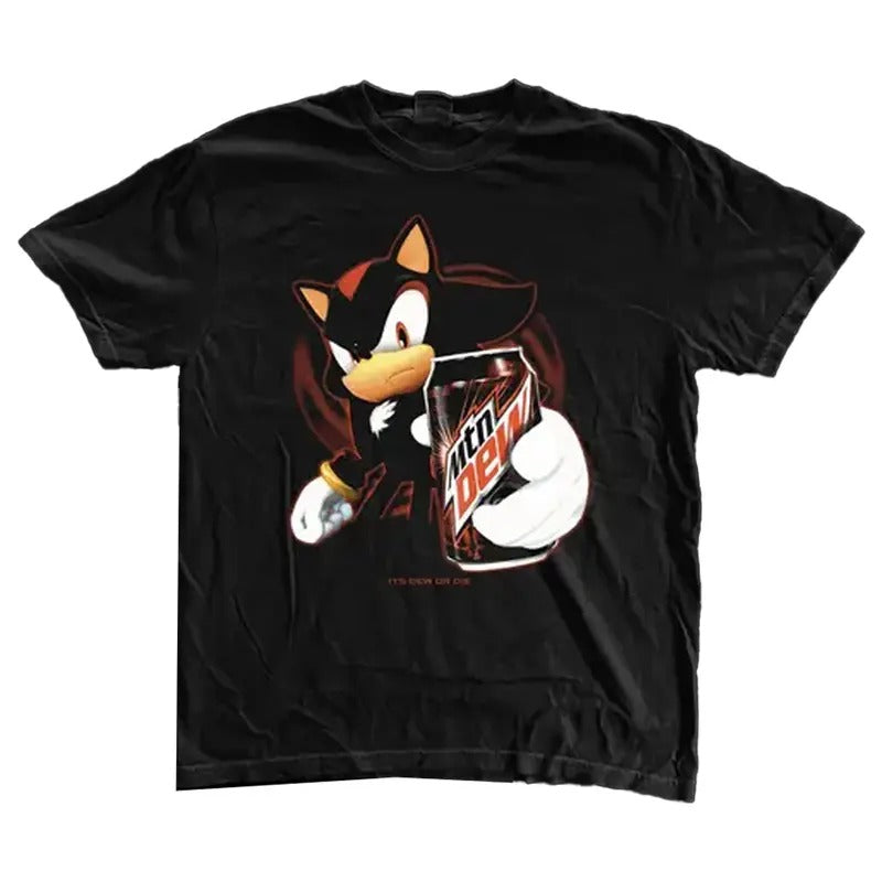 Shadow the Hedgehog T-shirt - Arcade Style Apparel, 90s Video Game Legend, Japanese Speedster Clothing, Fast-Paced Action Vibes, Classic
