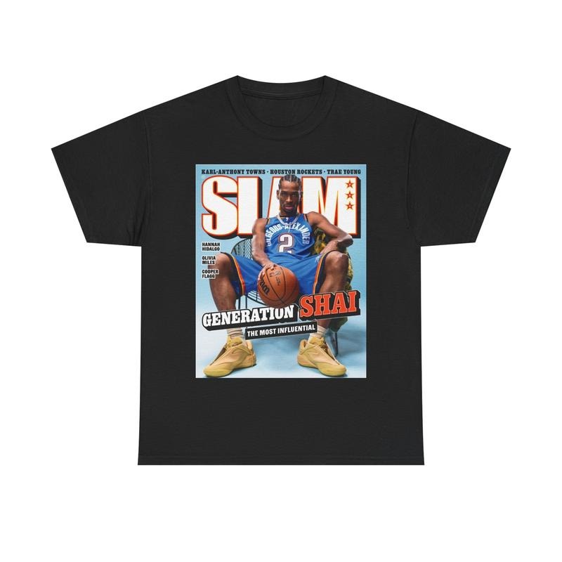 Shai Gilgeous-Alexander Oklahoma City Slam Cover Tee T-Shirt, Gift For Fan