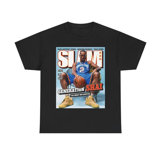 Shai Gilgeous-Alexander Oklahoma City Slam Cover Tee T-Shirt, Gift For Fan