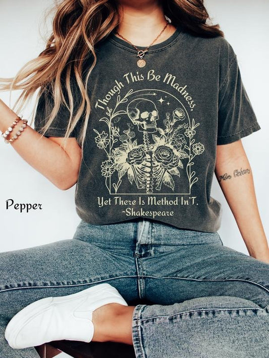 Shakespeare T-Shirt, Method to the Madness, Comfort Colors Shirt, New Boho, New Boho Shirt, Whimsigoth, Cottagecore Shirt,Gift for Book Lovers