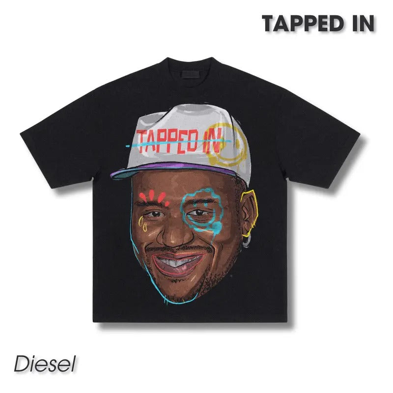 "Shaq Diesel" Big Face Art Graphic Tee - Vintage Bootleg